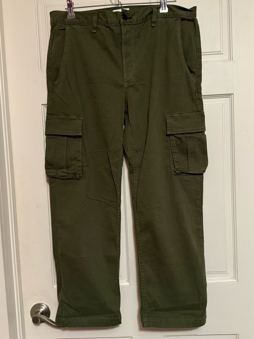 ASKK NY Olive Green Cargo Pants with Patch Pockets